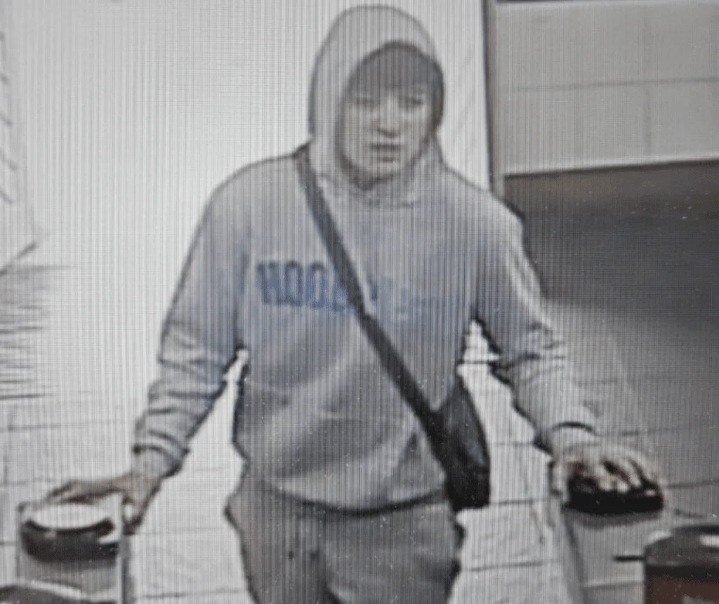 Officers investigating an incident during which a man spat at a member of rail staff have released this image – (ID 534300)