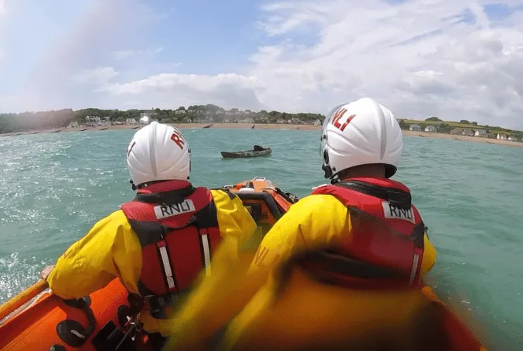 Walmer RNLI Lifeboat launched to reports of three people in the water off Kingsdown