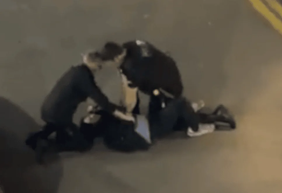 Officers who arrived on the scene at the Grand Burstin hotel were threatened and assaulted a man has been arrested