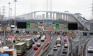 A282 Dartford Crossing closed due to Storm Henk