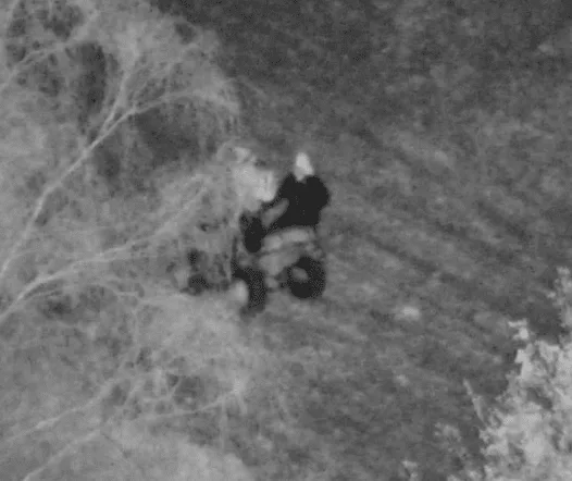 Two suspected plant machinery thieves left empty-handed after they were chased away by a police drone – (ID 558012)