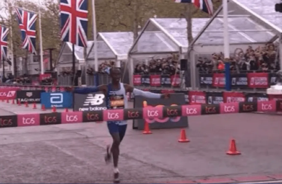 Kenya’s Kelvin Kiptum has broken Eliud Kipchoge’s course record in London Marathon, winning the men’s race in an impressive time of two h
