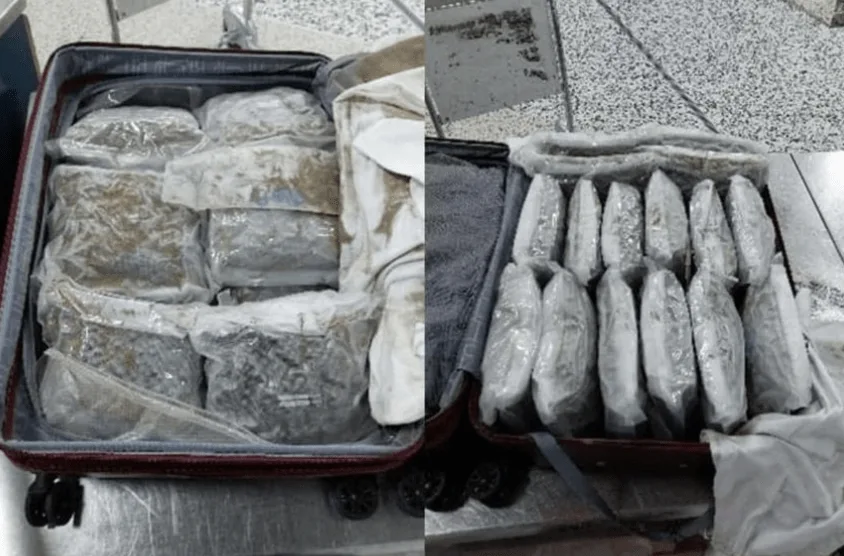 National Crime Agency officers are issuing a warning to potential drug smugglers after a series of cannabis seizures were made from passengers flying into Birmingham International Airport