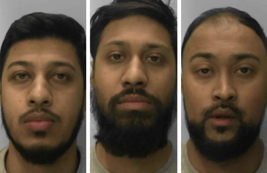 Four men who violently attacked a teenager after he refused to continue working at their Indian takeaway without pay have been convicted