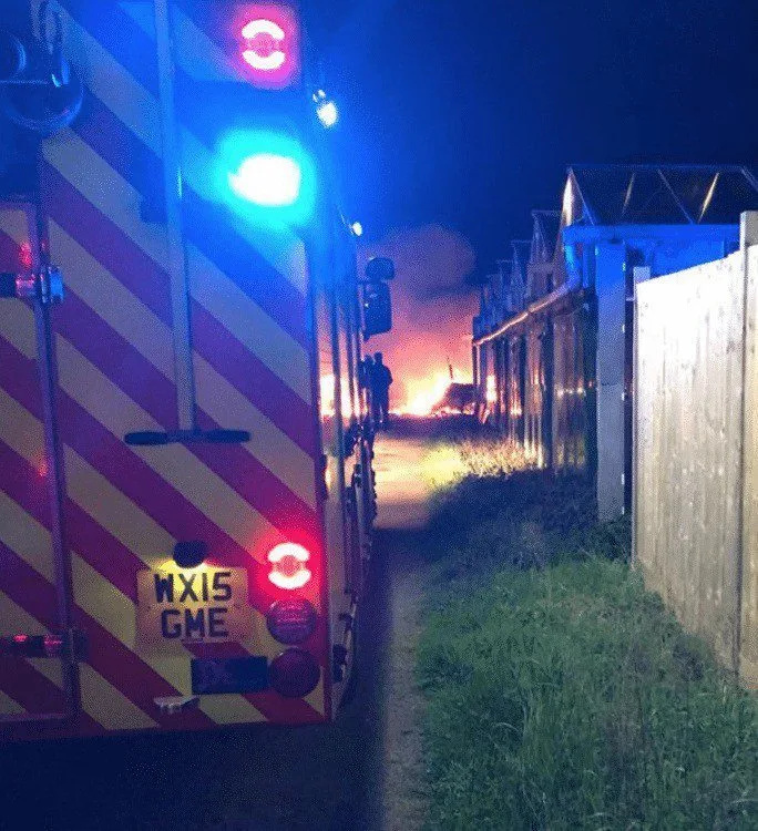 Derelict Caravan Blaze in Sidlesham Quickly Extinguished by Firefighters