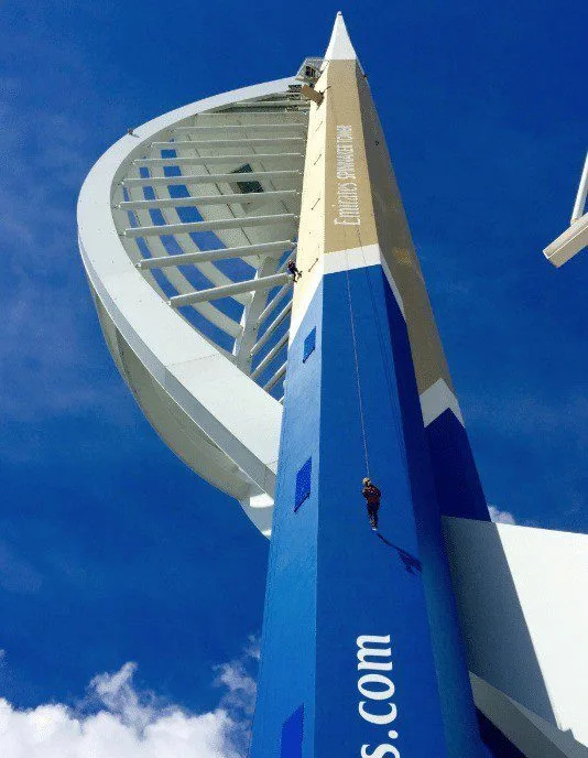 High Winds Force Postponement of Isle of Wight Zoo Spinnaker Tower Charity Abseil for Tiger Rescue
