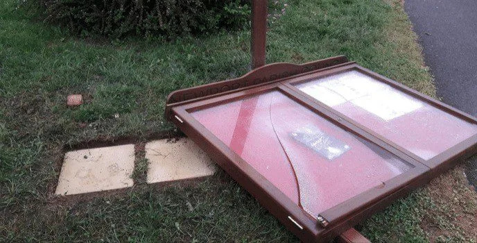 Vandals Smash Brand-New Newport Noticeboard Days After Replacement