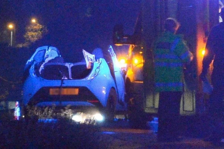 Heroic Rescue on A260: Firefighters Pry Woman Free from Crashed Car Near Folkestone