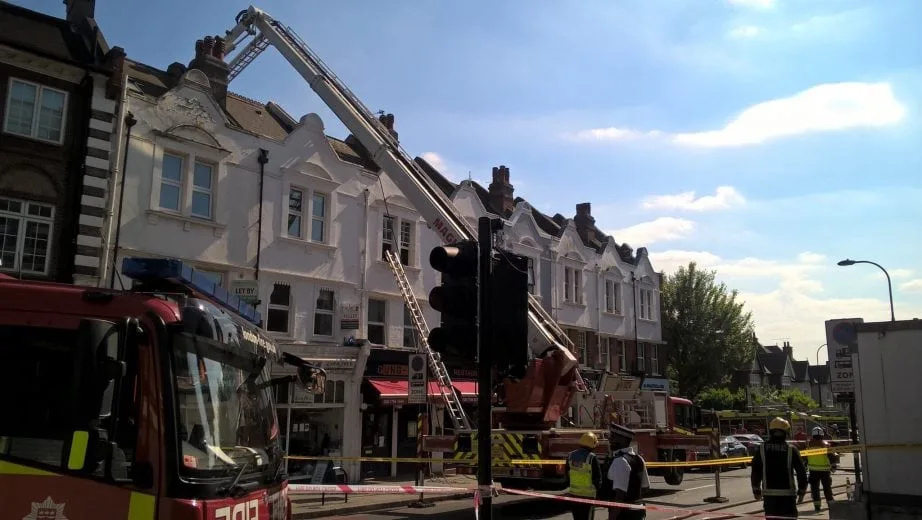 Inferno at West Hampstead Restaurant and Flats: Six Engines & 35 Firefighters Battle Blaze on West End Lane