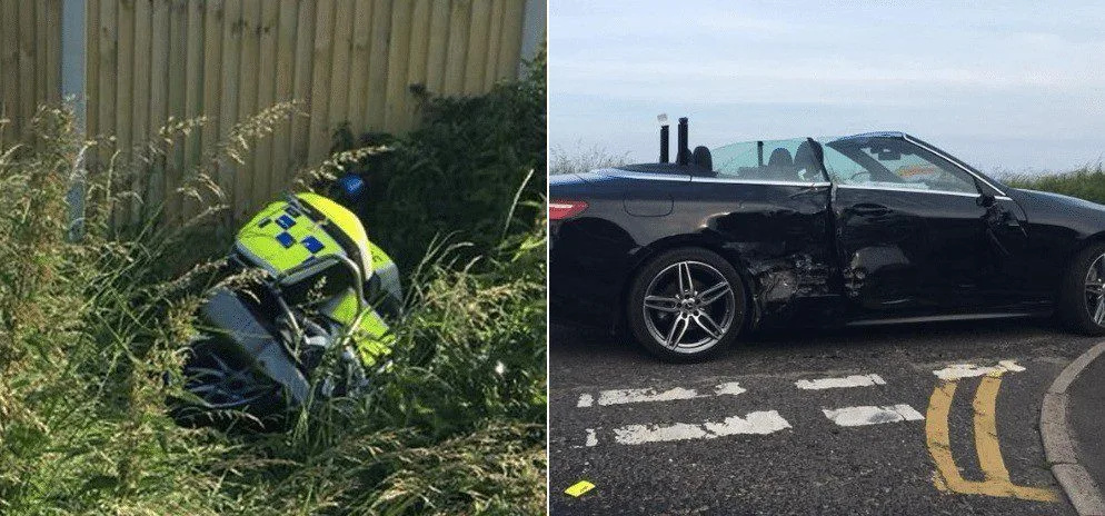 Police Biker Injured in High-Speed Crash with Car on Kent’s A259 During Training