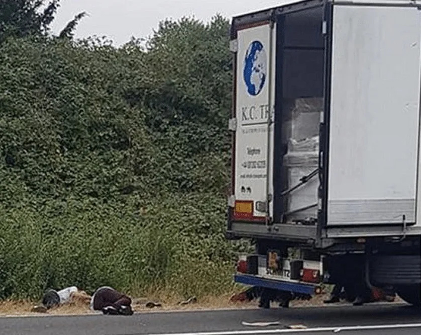 Eight migrants found in the back of a lorry on the busy M20 Motorway in Kent