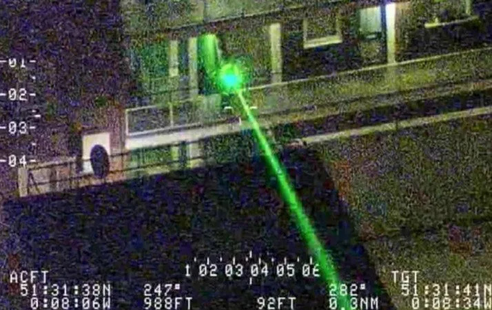 Man Questioned After Shining Laser at Police Helicopter on the Isle of Wight