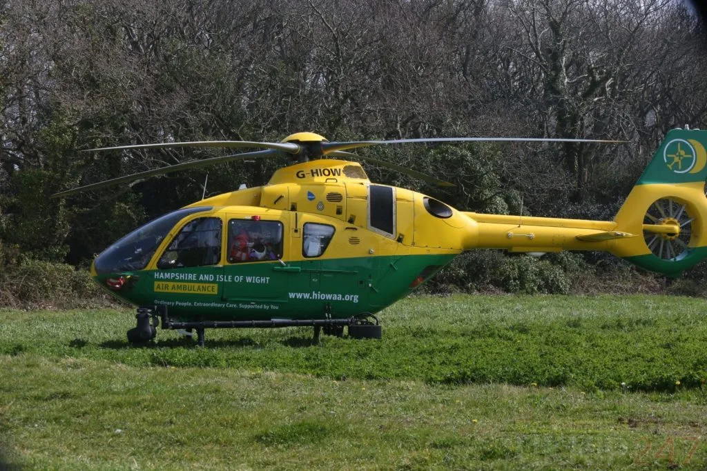 Air Ambulance Touches Down on Yarmouth Green for Urgent West Wight Rescue