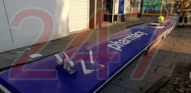 Boots Shop Sign Falls on Shoppers in Old Church Road – Two Hospitalised