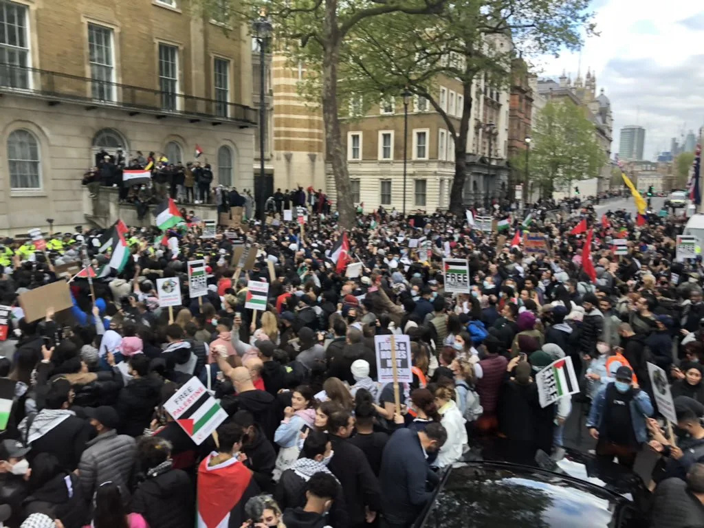 Nine Cops Injured and Nine Arrested in Violent Clash Outside Israeli Embassy, London