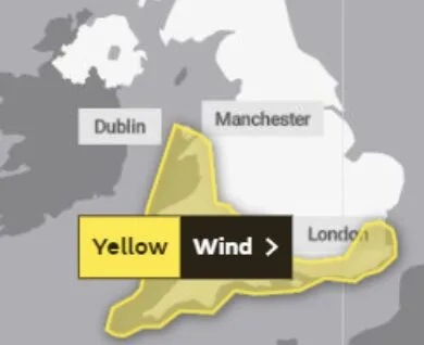 Yellow Wind Warning Batters Wales and Southern England with 60mph Gusts and Heavy Rain Ahead