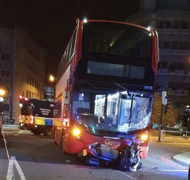 Moped Rider Armed with Weapons Crashes into Bus in Catford Police Chase