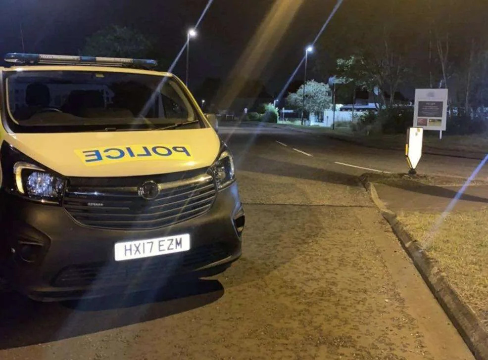 Reckless Driver’s Doughnuts Spark Chaos on Estate as Crowd Blocks Police and Vandalises Van
