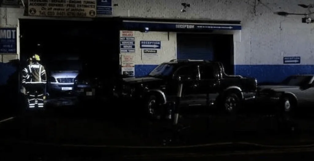 Blaze Destroys Half of Willesden Car Workshop in Lithium-Ion Battery Fire – Firefighters Warn on Battery Safety