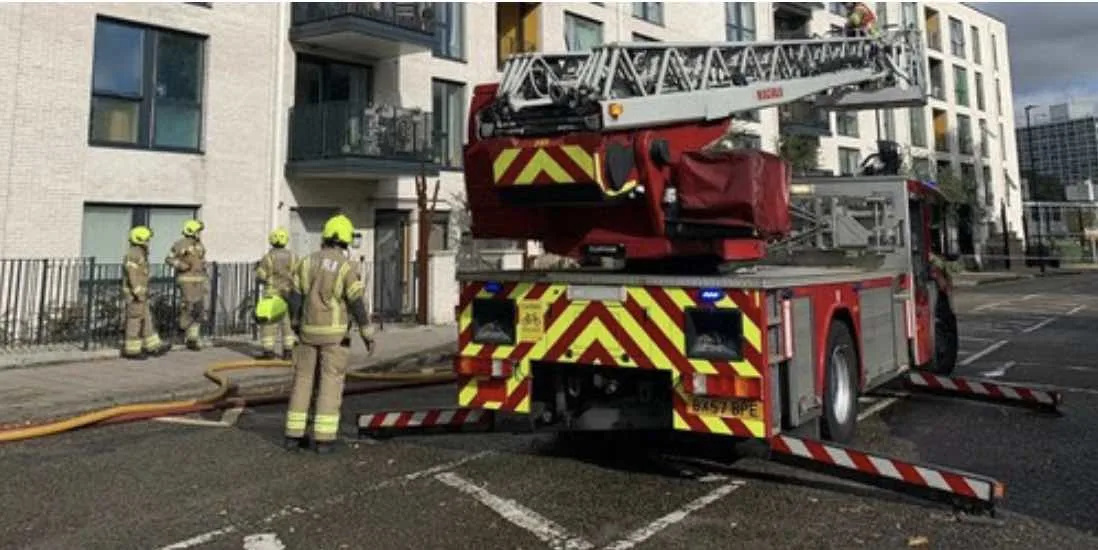 Roof Fire on Brixton Fifth Floor Roof Sparks Fire Brigade Blitz – No Injuries