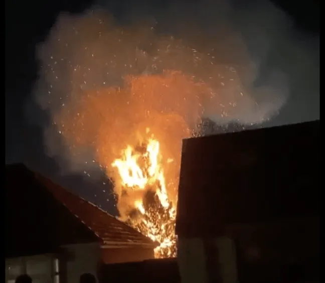 Fire crews called after firework spreads to roof of a Bungalow in Hayes