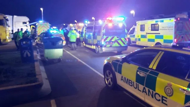 Lorry Driver Arrested After 13 Found Cramped Inside Trailer at Cambridge Services on A14