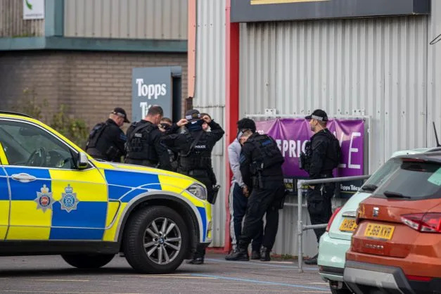 Armed Police spotted detaining two people in Newhaven