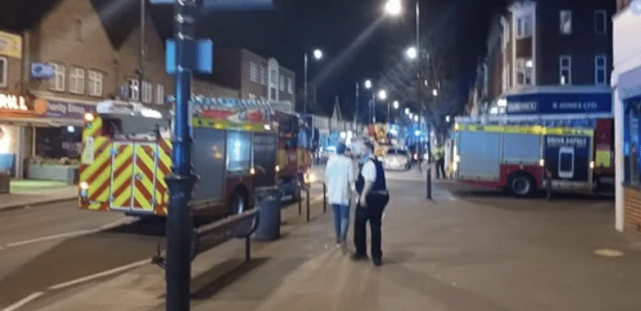 Six fire engines and around 40 firefighters were called to a flat fire on the High Street in Whitton last night