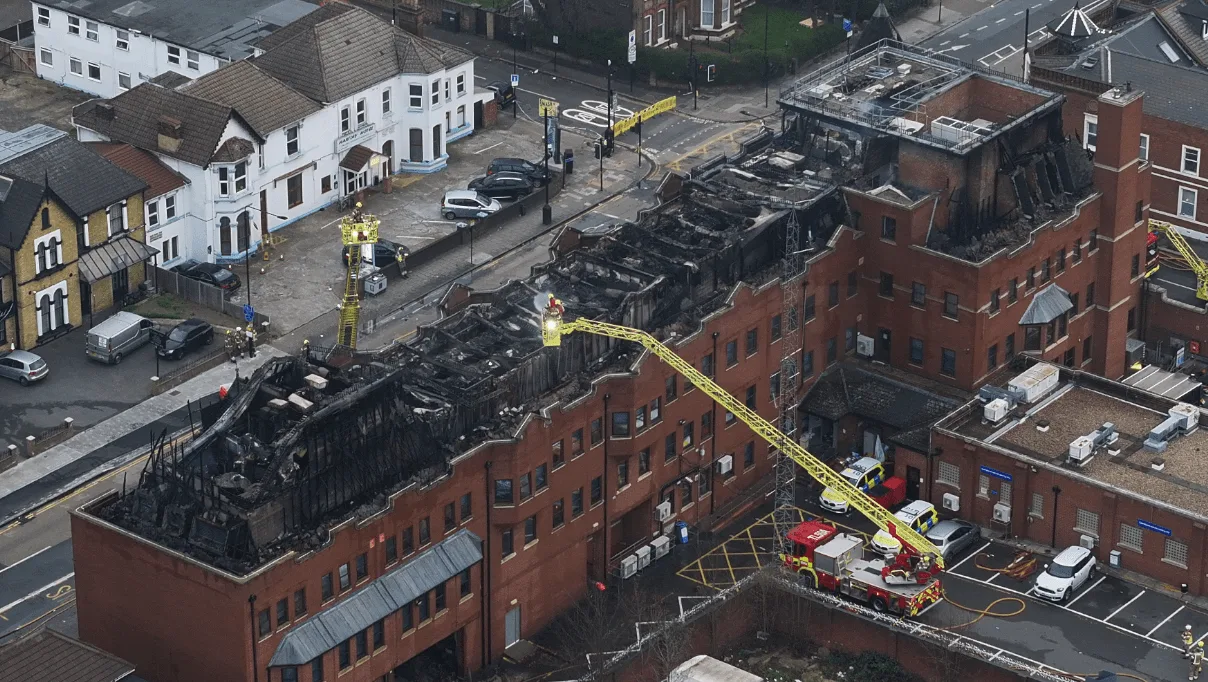East London Police Station Roof Razed in Huge Blaze as 175 Firefighters Battle Flames