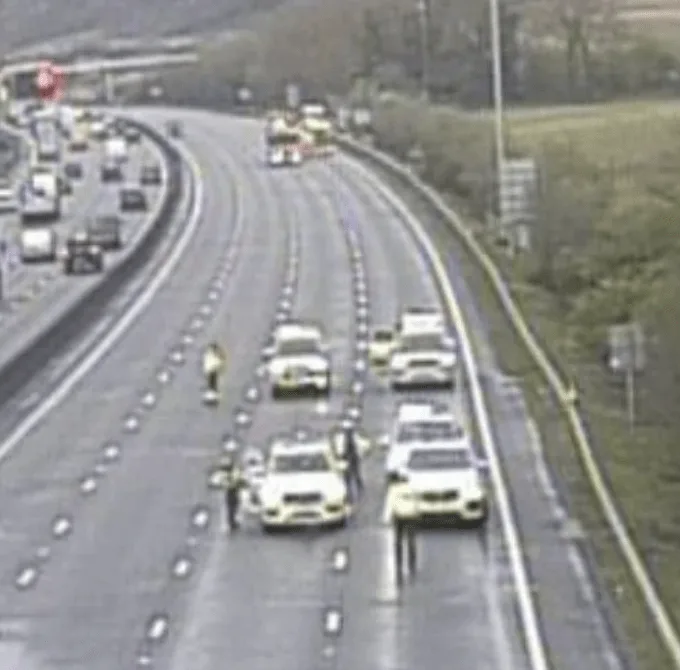 Horror Crash Near Godstone Shuts M25 as Car Flips Over Barrier and Rolls Down Embankment