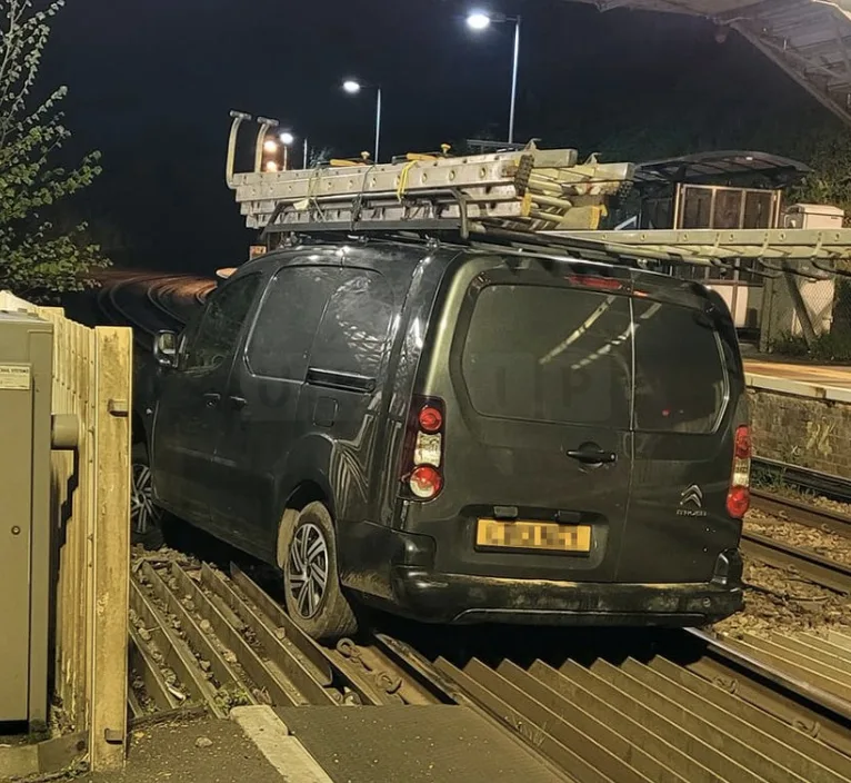 Drunk Van Driver Arrested After Recklessly Driving Onto East Farleigh Train Tracks