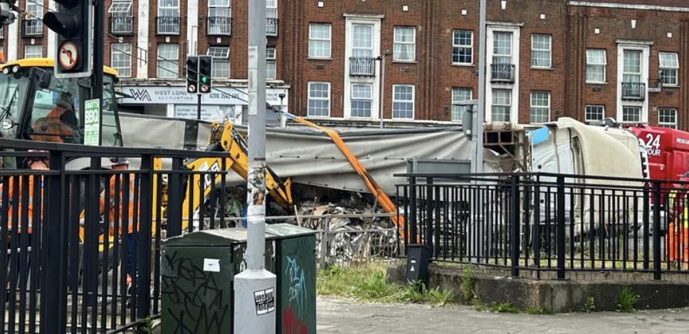 Lorry Overturns on North Circular at Park Royal, One Hospitalised and Hours of Chaos