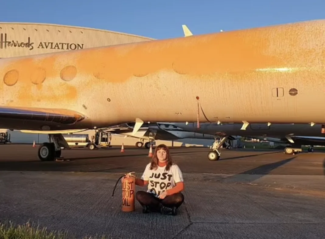 Just Stop Oil Storm Stansted VIP Airfield, Spray Paint Jets Including Taylor Swift’s Plane in Dawn Vandal Attack