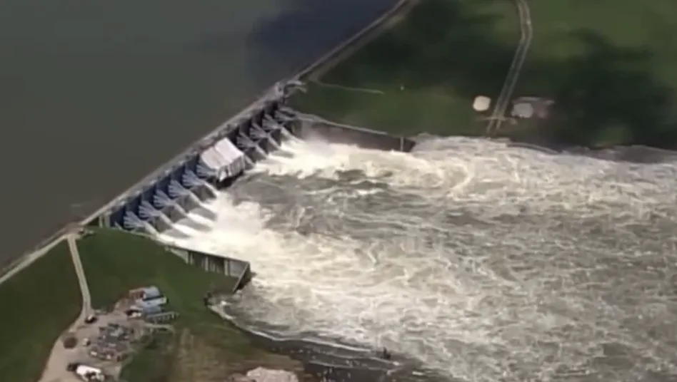 Lake Livingston Dam on Potential Failure Watch After Torrential Rains Flood Spillway