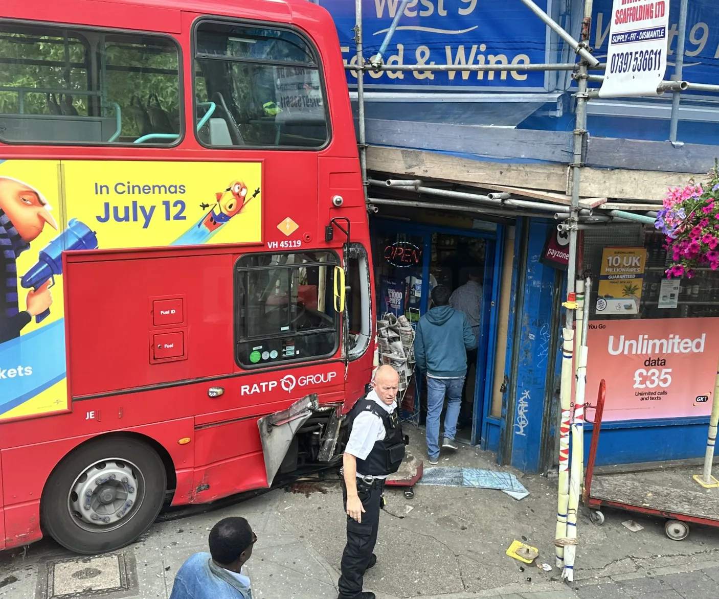Maida Vale Chaos: Double-Decker Bus Crashes into Shop Scaffolding Injuring Seven
