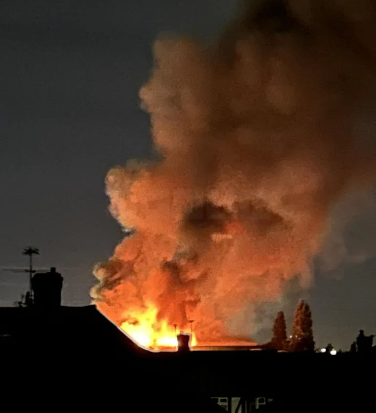 Massive Morden Recycling Centre Blaze Sparks Firefighter Battle and Smoke Warnings