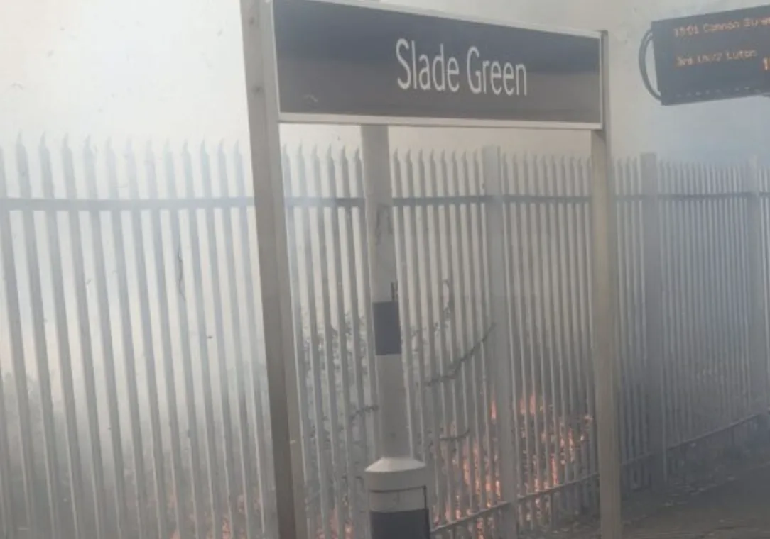 Massive Four-Hectare Grass Fire Near Slade Green Station Sparks Major Emergency Response