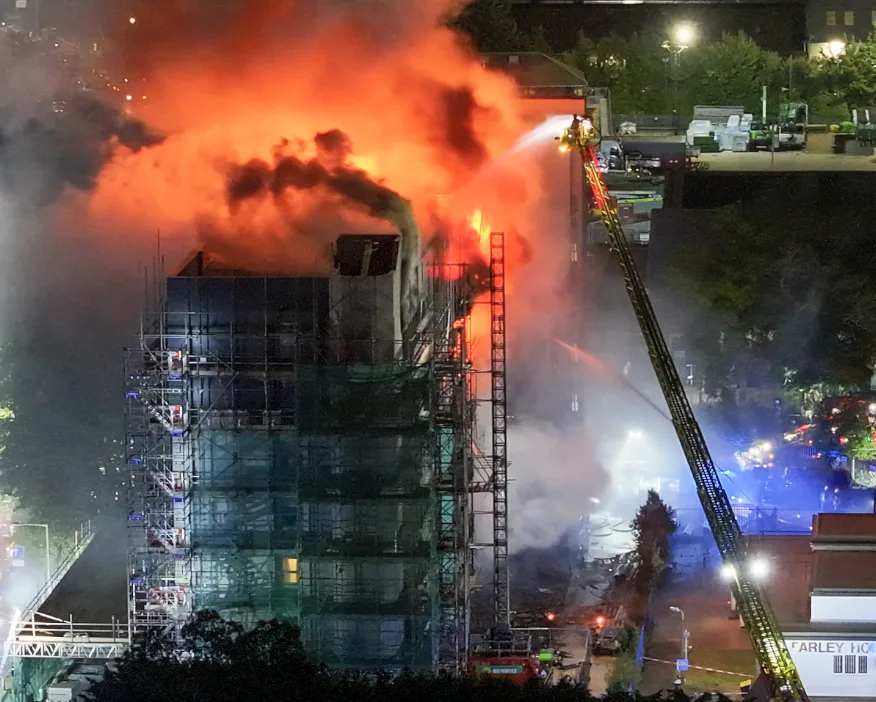 Bank Holiday Blaze: Dagenham Firefighters Battle Major Blaze in Cladded Block with Possible Trapped Residents