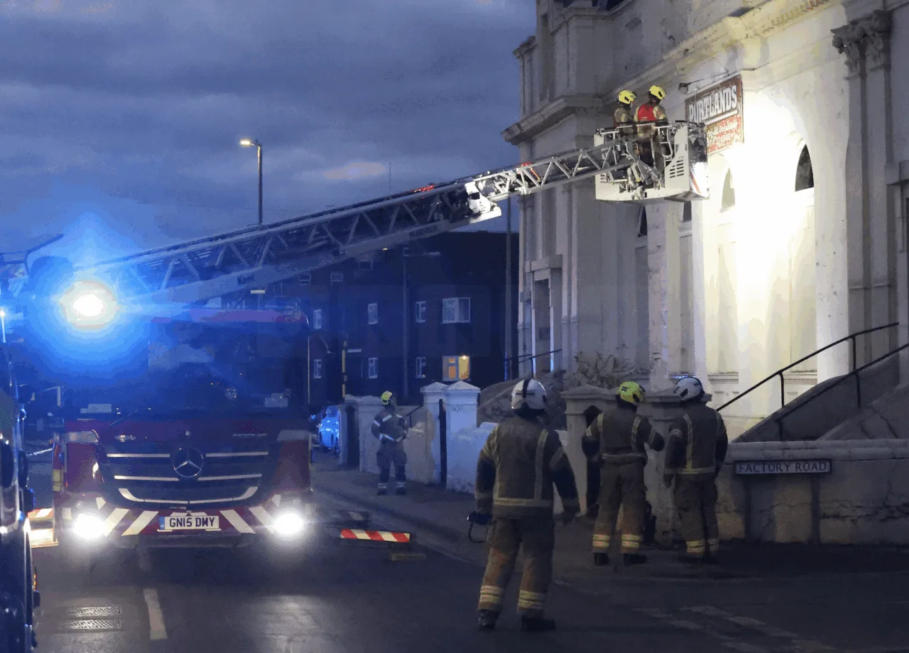 Massive Blaze at Former Portlands Club in Northfleet Sparks Major Fire Response and Road Closure
