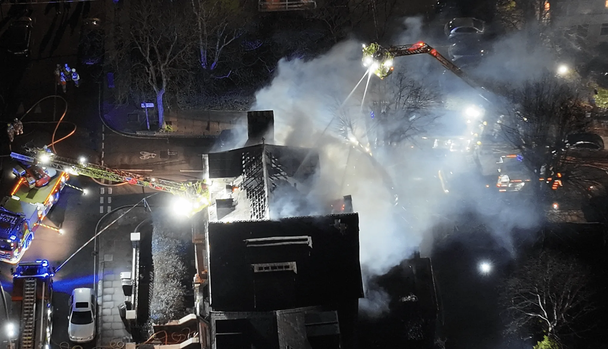 Massive £5.4M Hampstead Blaze Engulfs Roof as 70 Firefighters Battle Through Night