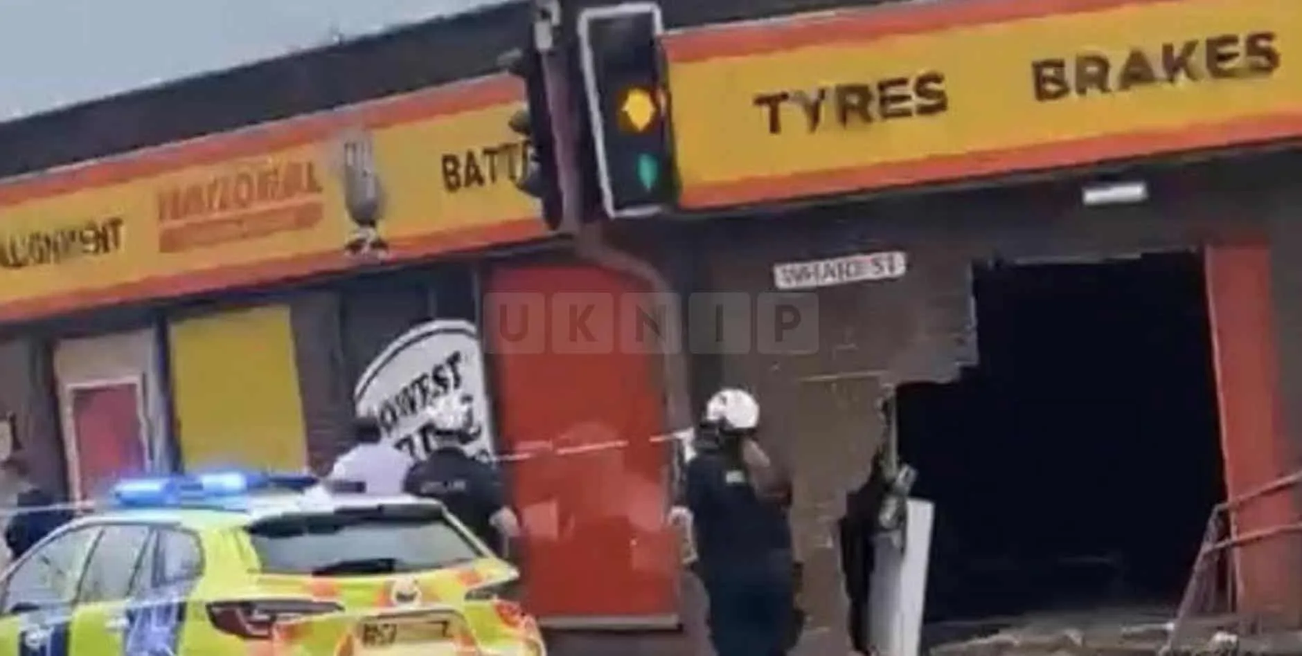 Car Crashes Into Dukinfield Garage Causing Road Closure and Panic