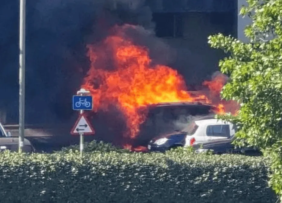 Cars Explode Outside Brent Cross John Lewis as Fire Sends Black Smoke Over North London
