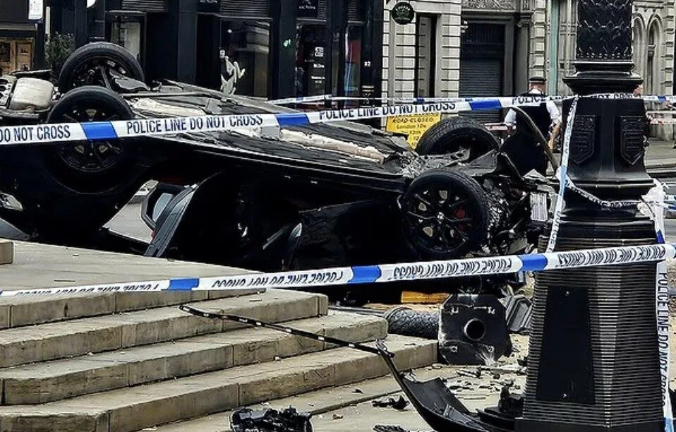 BMW Flip at Piccadilly Circus: Man Critically Injured as Crash Closes Central London Roads