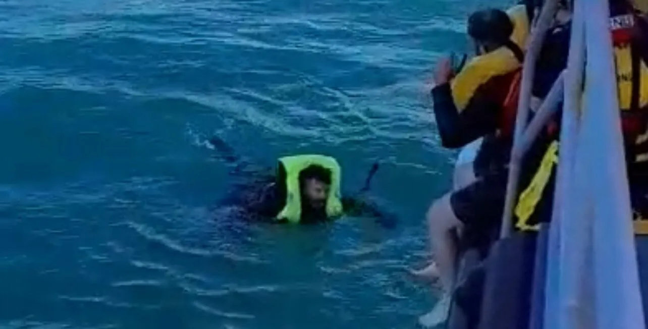 Two Men Are Pulled from the Sea After Boat Sinks Off Shoreham