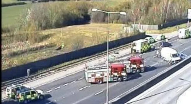 White Van Crashes on M25 Near Darenth, Driver Trapped as Lanes Close and Delays Mount
