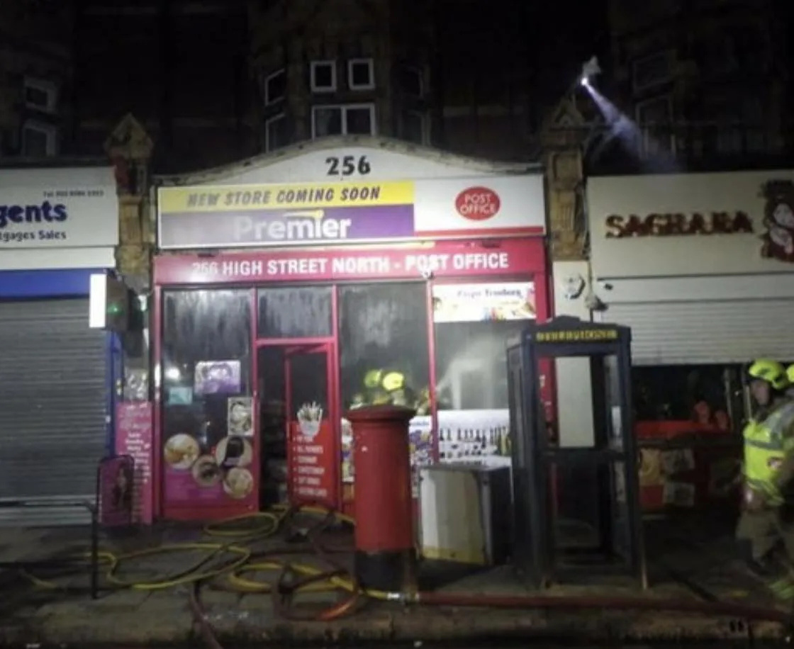 Midnight Blaze at Manor Park Shop Basement Sparked by Electrical Fault – Firefighters Evacuate 13 in Rapid Response