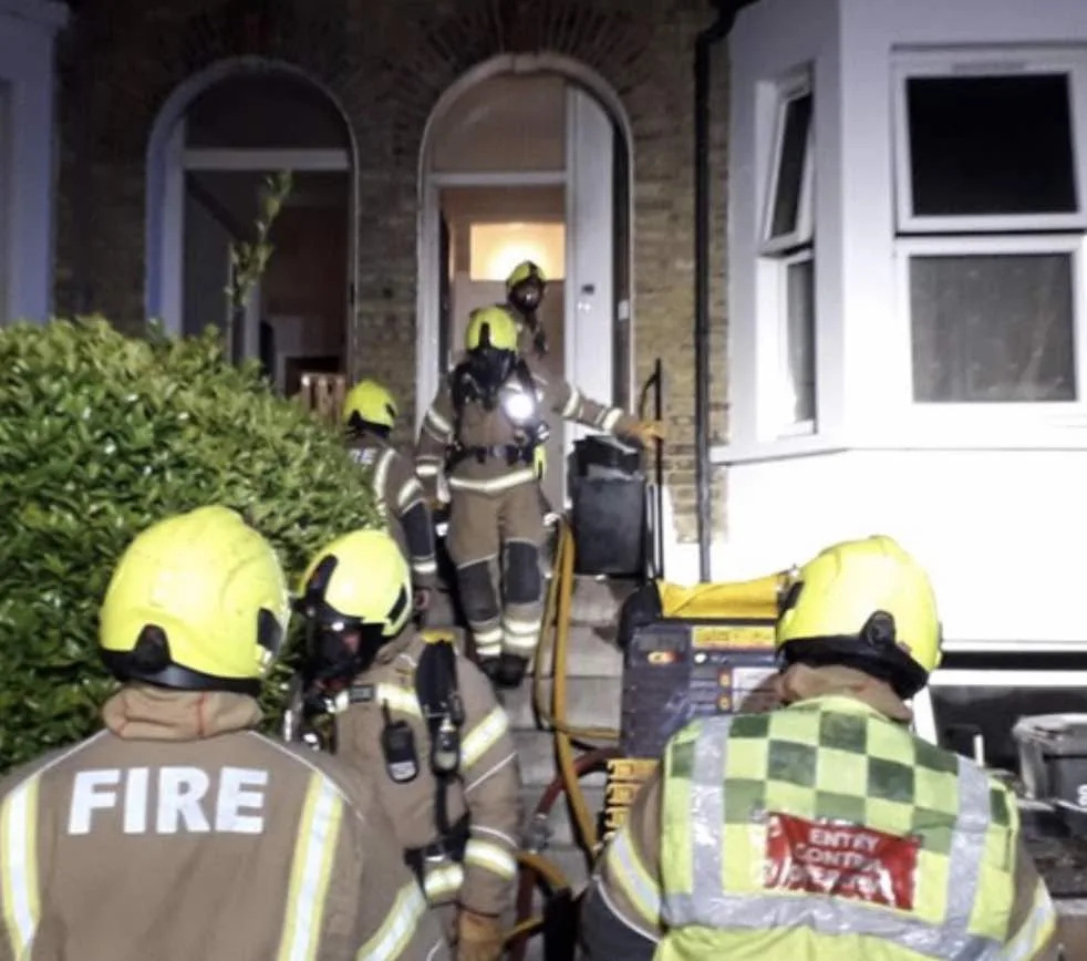 Six fire engines and around 40 firefighters were called to a fire at a mid-terraced house converted into flats on Clifton Road in South N…