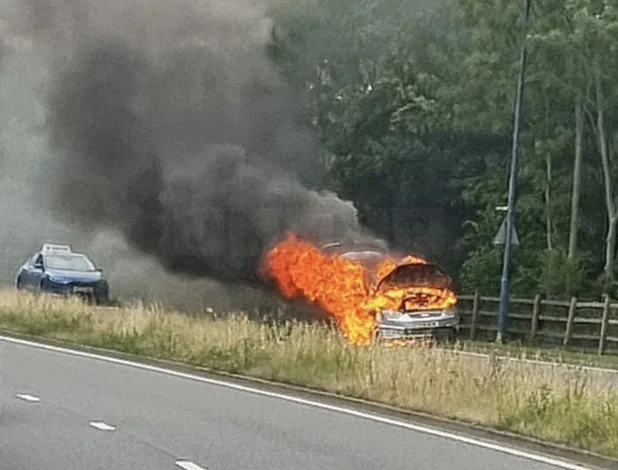 Car Blaze on Gillingham’s Pier Road Quickly Extinguished by Kent Firefighters