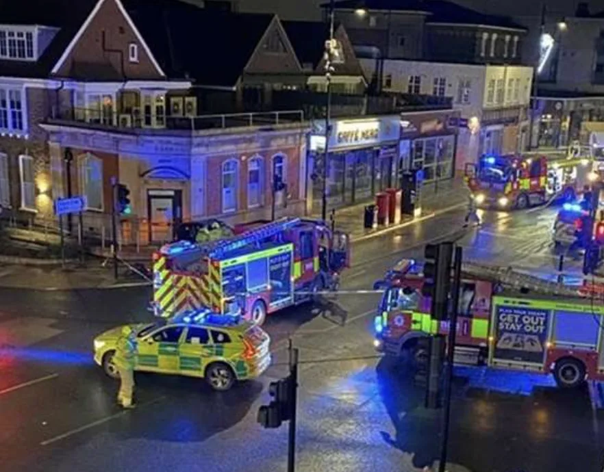 Driver Hospitalised After Collision with Fire Engine in Sidcup