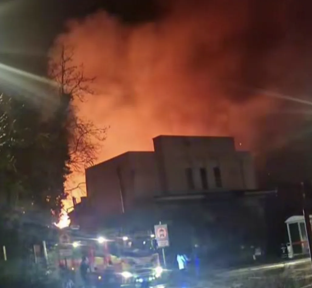 Brighouse’s Iconic Ritz Ballroom Engulfed in Flames – Firefighters Battle Blaze